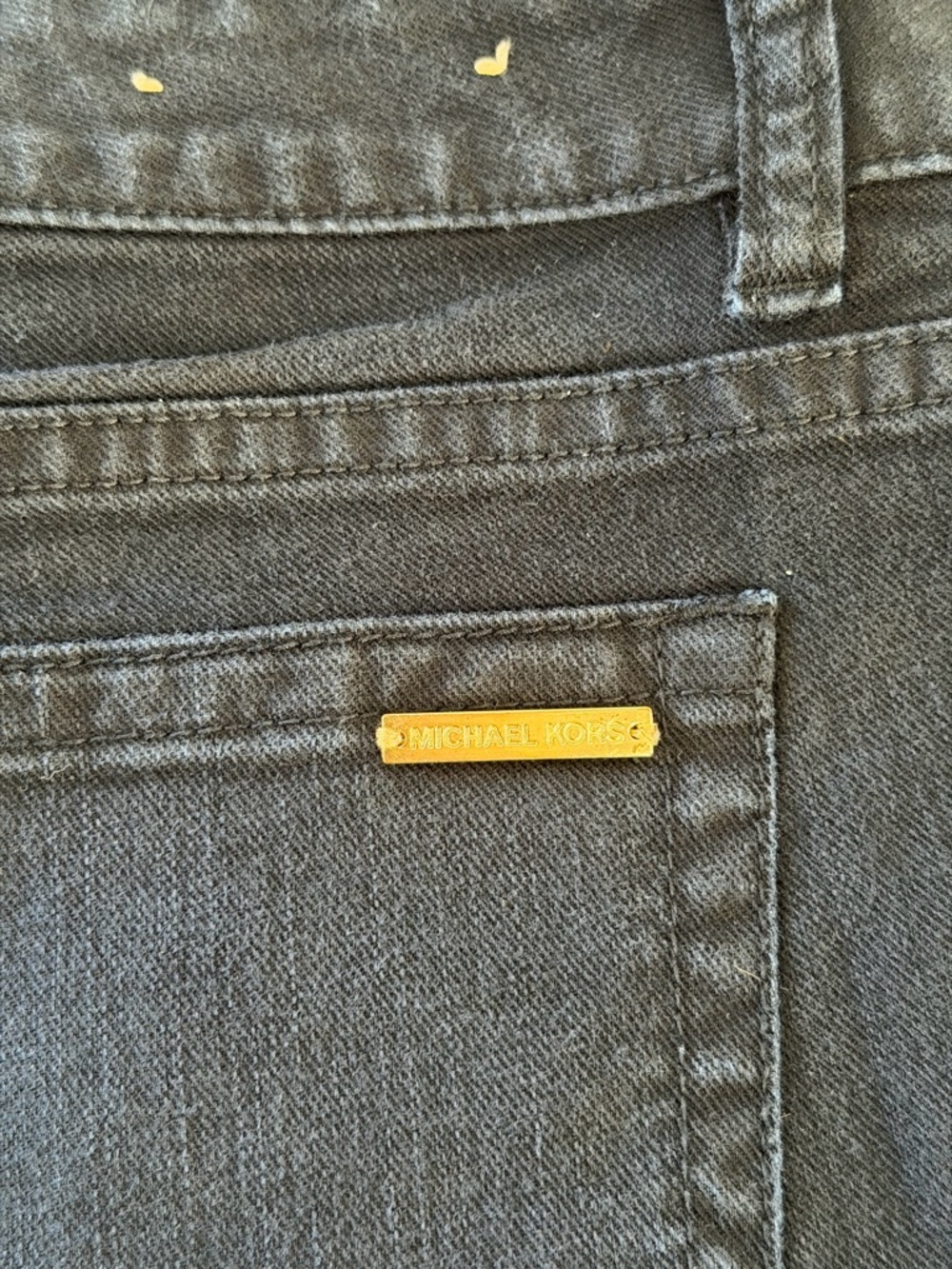 Michael Kors Black Skinny Izzy Cropped Jeans with Gold Accents - Picture 6 of 6